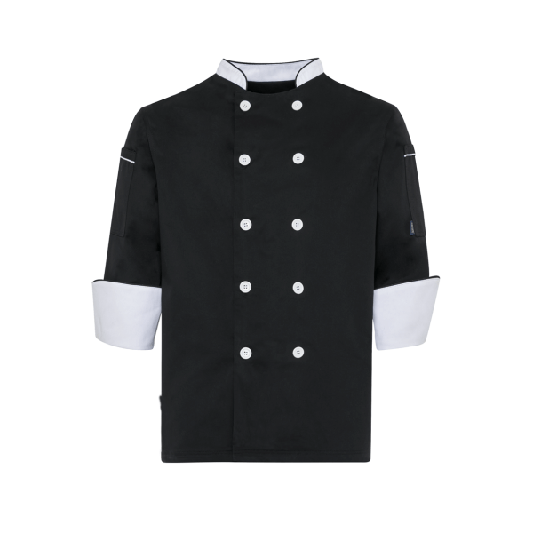 Black With White Buttons Special Edition Restaurant Coat For Men